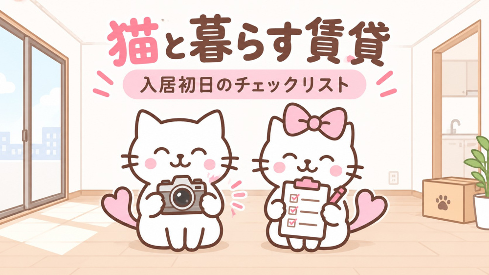 猫と暮らす賃貸の入居初日チェック｜傷の写真・設備・連絡のポイントの画像