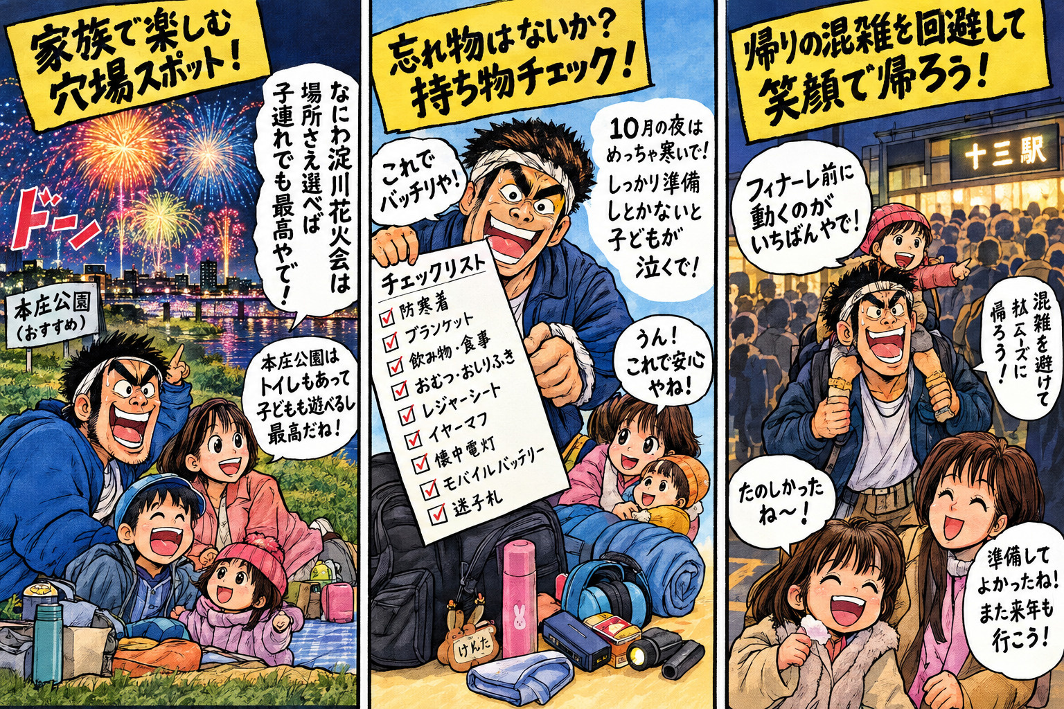小さなお子様を連れて淀川花火を楽しむには?の画像