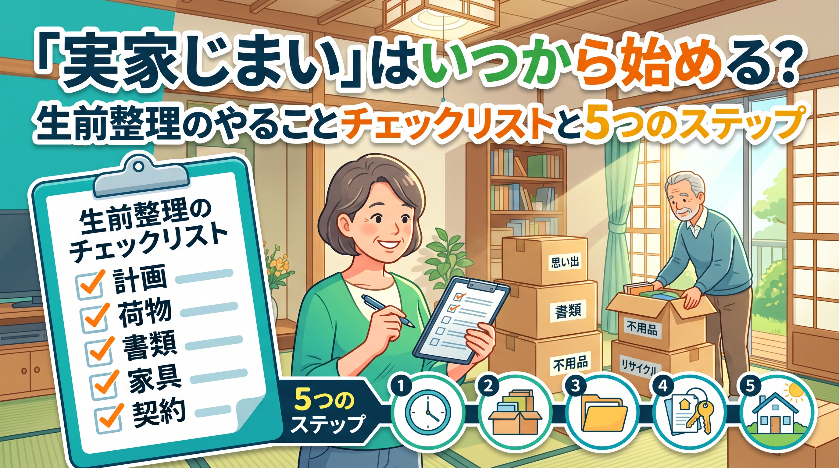 実家じまいはいつから?「生前整理」やることチェックリストの画像