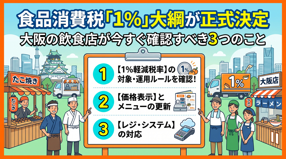 食品消費税「大綱」正式決定！大阪の飲食店が今すぐ確認すべき点の画像