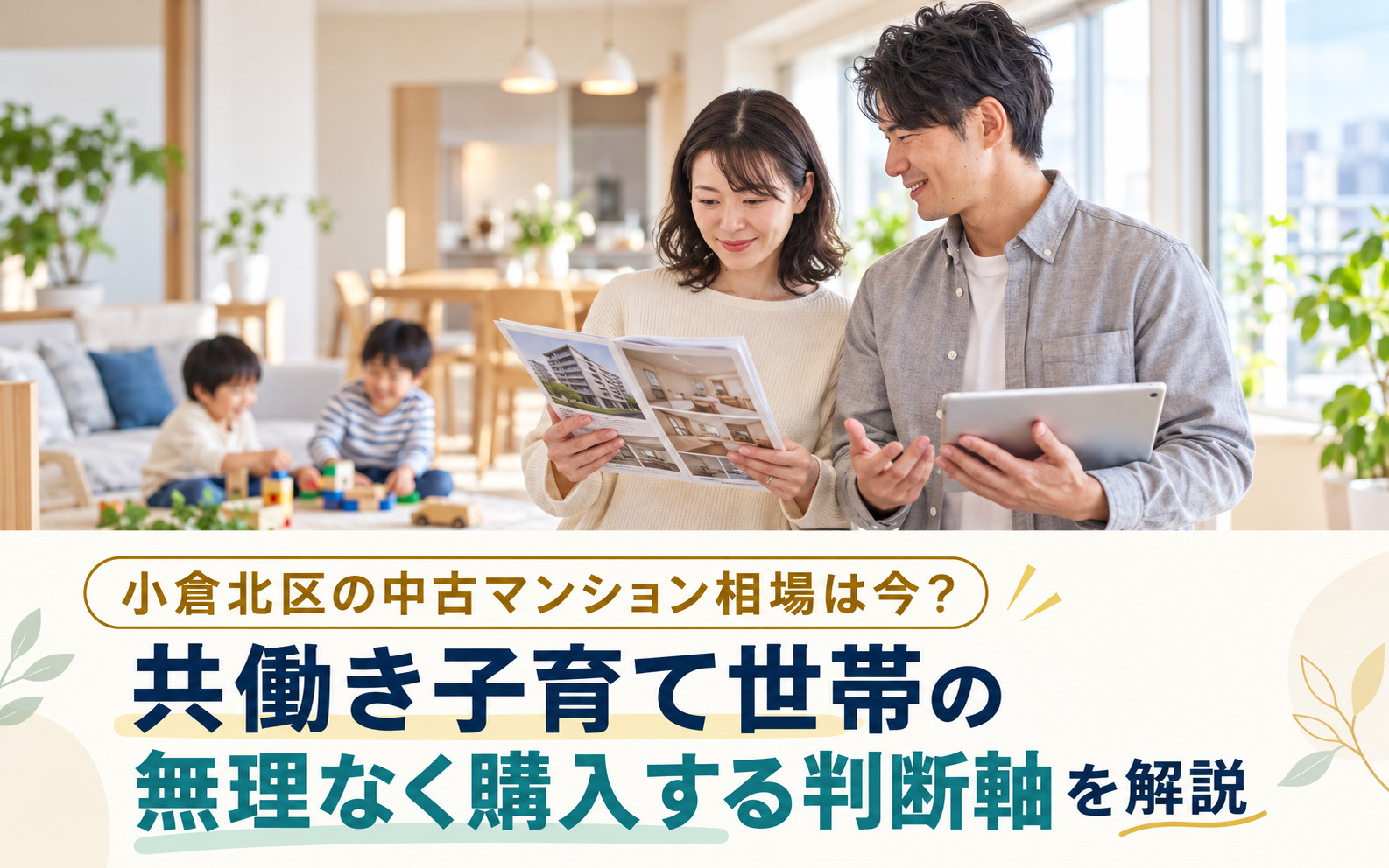小倉北区の中古マンション相場は今？共働き子育て世帯が無理なく購入する判断軸を解説の画像