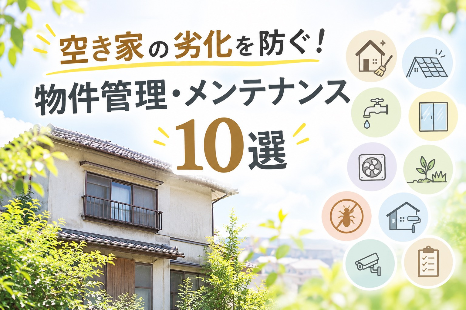 空き家の劣化を防ぐ!物件管理・メンテナンス10の画像
