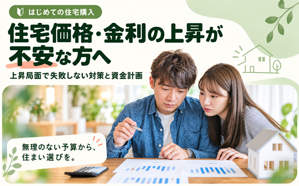初めての住宅購入で価格と金利上昇が不安な方へ？上昇局面で失敗しない対策と資金計画を解説の画像