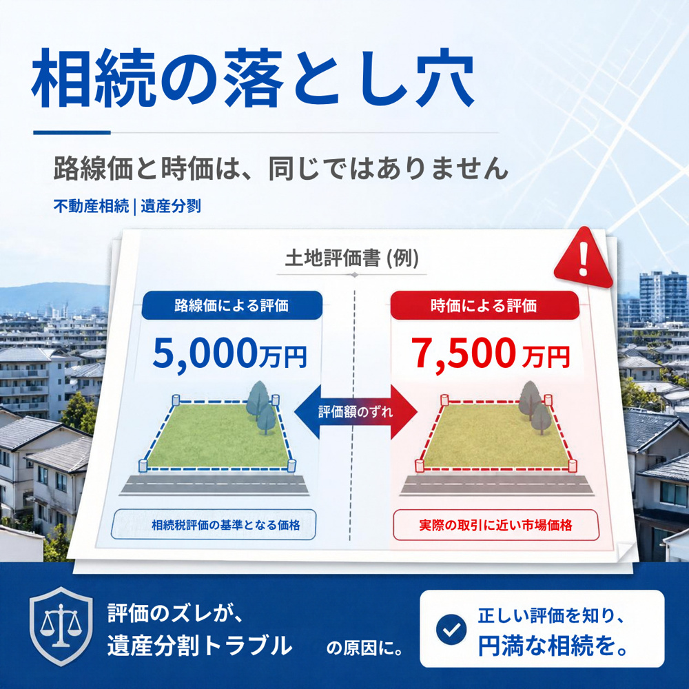 「ウチの土地、いくら？」の思い込みが相続を地獄にする？ 路線価と時価のズレが生む不公平と、揉めない遺産分割のヒントの画像