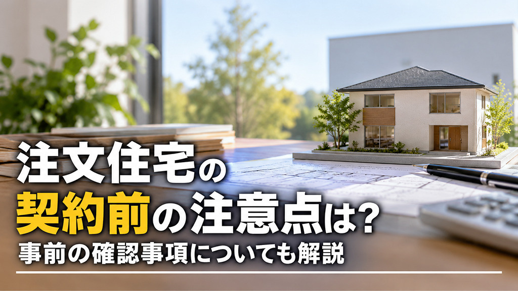 注文住宅の契約前の注意点は？事前の確認事項についても解説の画像