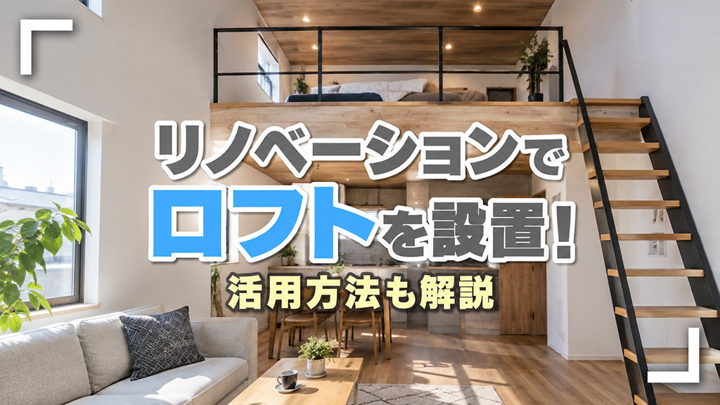 リノベーションでロフトを設置！活用方法も解説