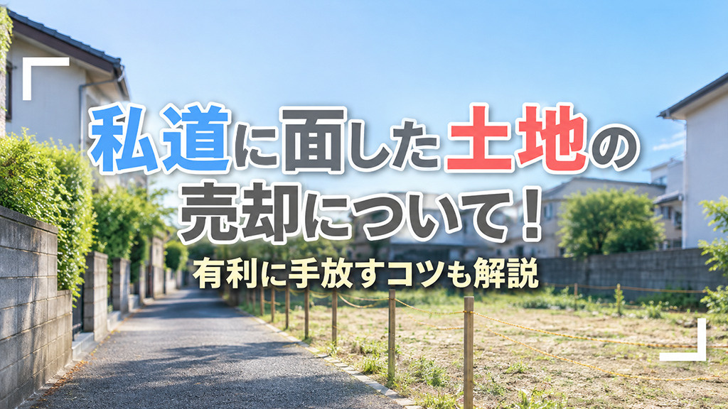 私道に面した土地の売却について！有利に手放すコツも解説の画像