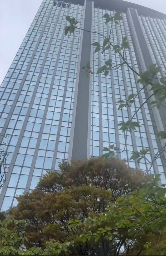 雨の日の豊洲 IHI周辺