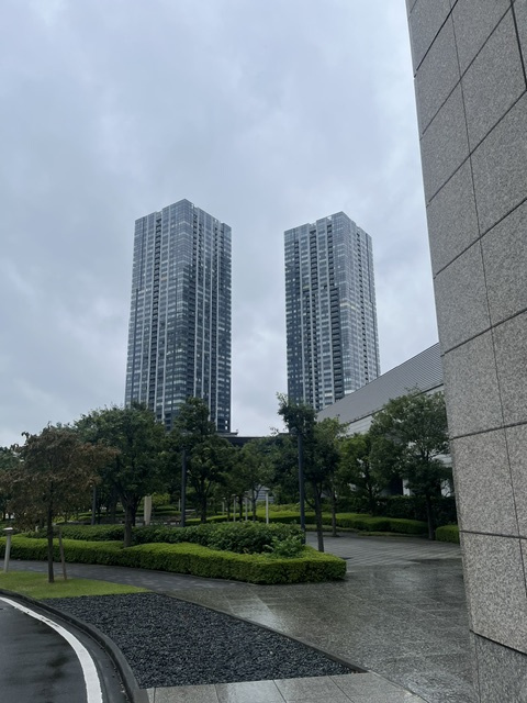雨の日の豊洲 豊洲ザ・ツイン