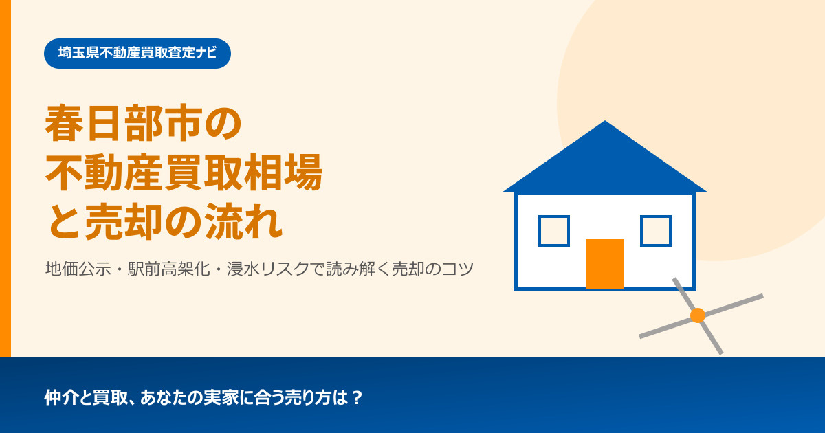 春日部市の不動産買取相場と売却の流れの画像