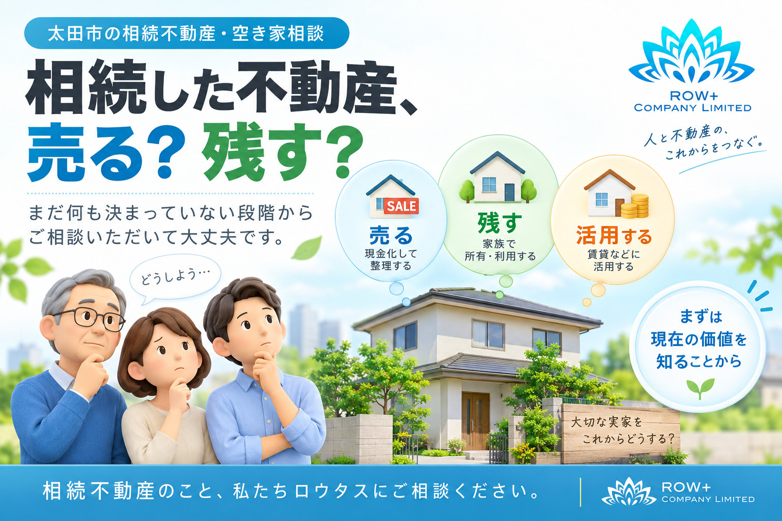相続した不動産は売る?残す?|太田市の相続・空き家相談の画像