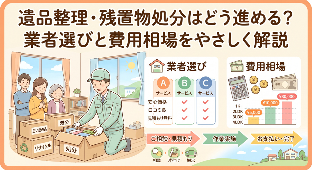 「遺品整理」の進め方と業者選び・費用相場は？の画像