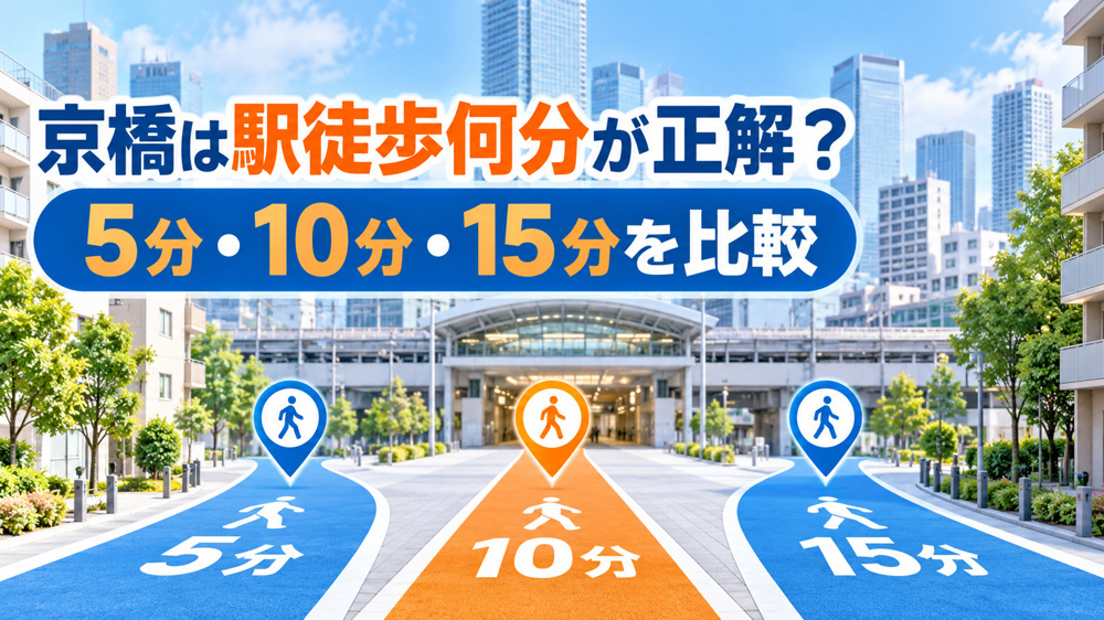 【2026年版】京橋で一人暮らし、駅徒歩何分が正解？5分・10分・15分を比較の画像