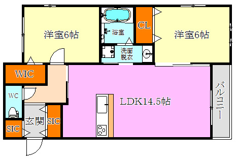 HK磯馴 3号室間取り図
