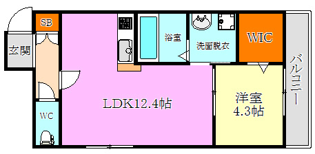 フォルモント須磨 3号室間取り図