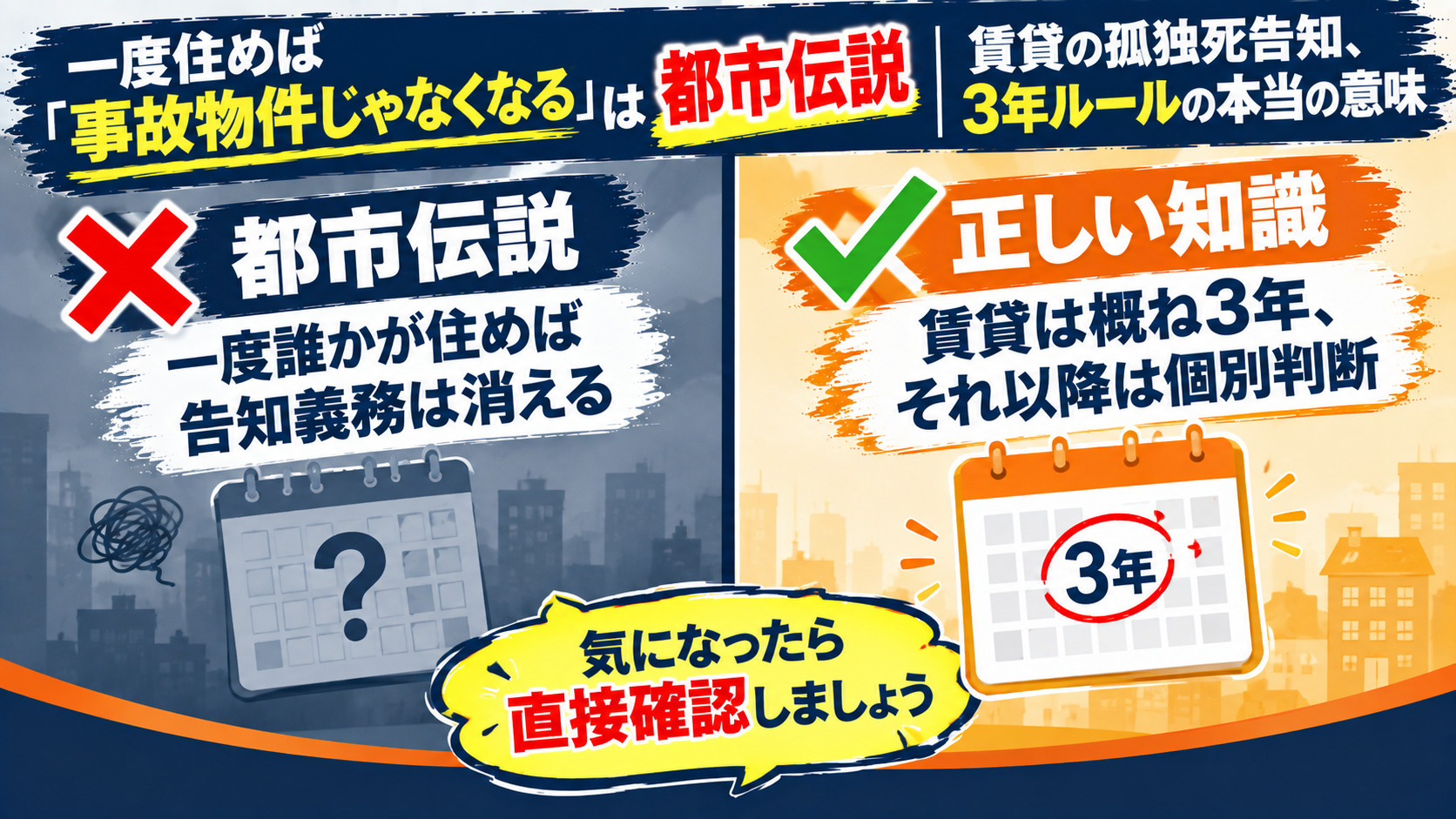 「一度住めば事故物件じゃなくなる」は都市伝説——賃貸の孤独死告知、3年ルールの本当の意味の画像