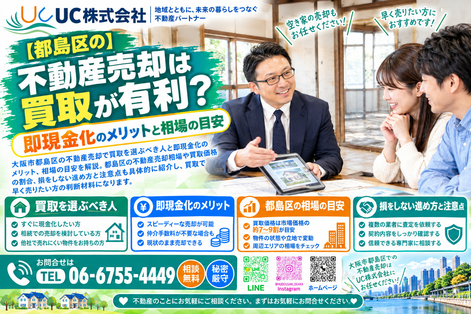 都島区の不動産売却は買取が有利?即現金化のメリットと相場の目安の画像