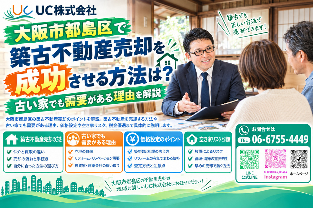 大阪市都島区で築古不動産売却を成功させる方法は？古い家でも需要がある理由を解説の画像
