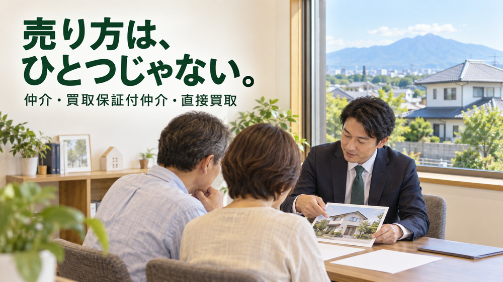 前橋市・高崎市の不動産売却。「仲介」「買取保証付仲介」「直接買取」はどう選ぶ？の画像