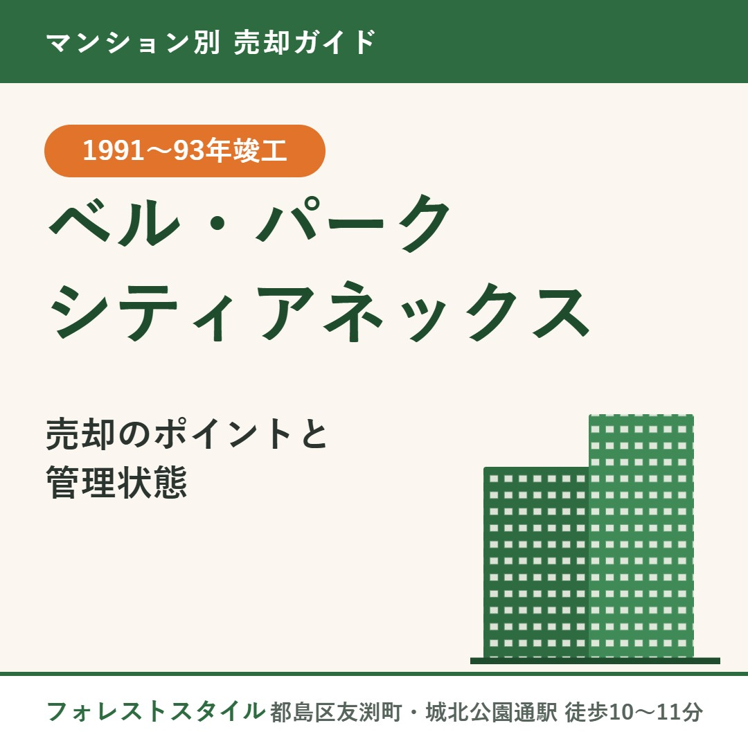 【ベル・パークシティアネックス】売却のポイントと管理状態|センター・ウエスト・イースト棟・城北公園通駅の画像