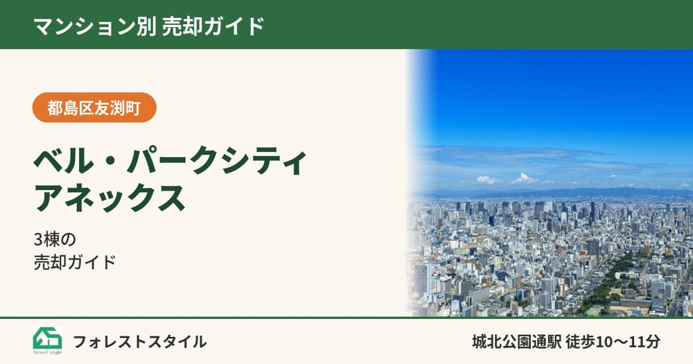 【ベル・パークシティアネックス】売却のポイントと管理状態｜センター・ウエスト・イースト棟・城北公園通駅の画像