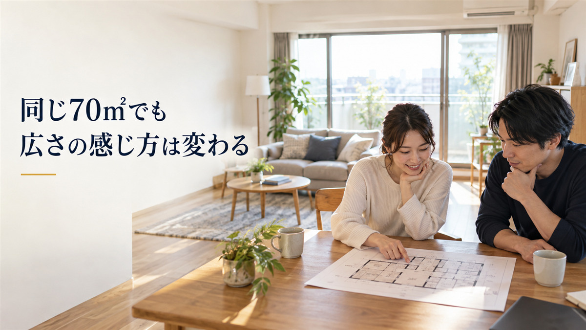 同じ70㎡でも広さの感じ方が違う理由|中古マンションの間取りで見る5ポイントの画像