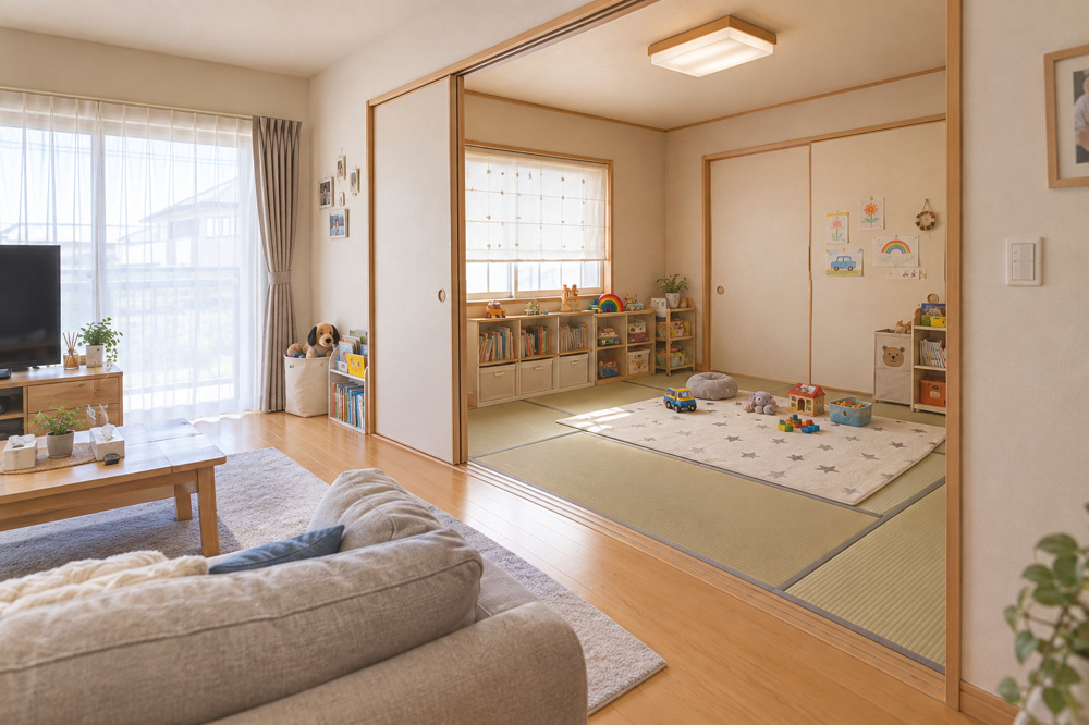 リビング隣の和室は便利？分譲住宅に実際に住んで感じたメリット・後悔ポイントの画像