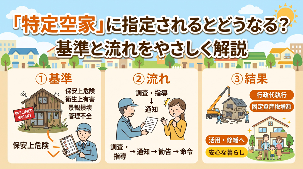 「特定空家」に指定される基準と流れを解説の画像