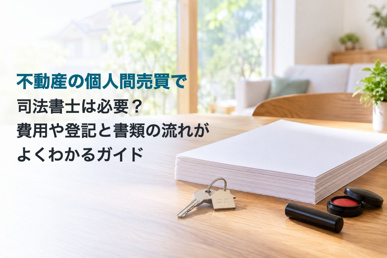 不動産の個人間売買で司法書士は必要?費用や登記と書類の流れがよくわかるガイドの画像