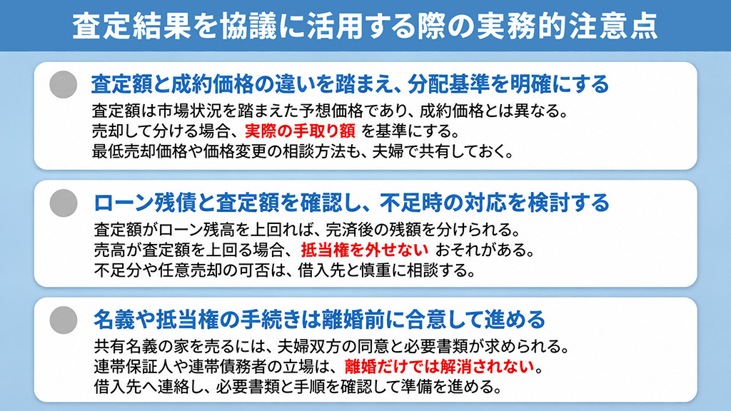 査定結果を協議に活用する際の実務的注意点