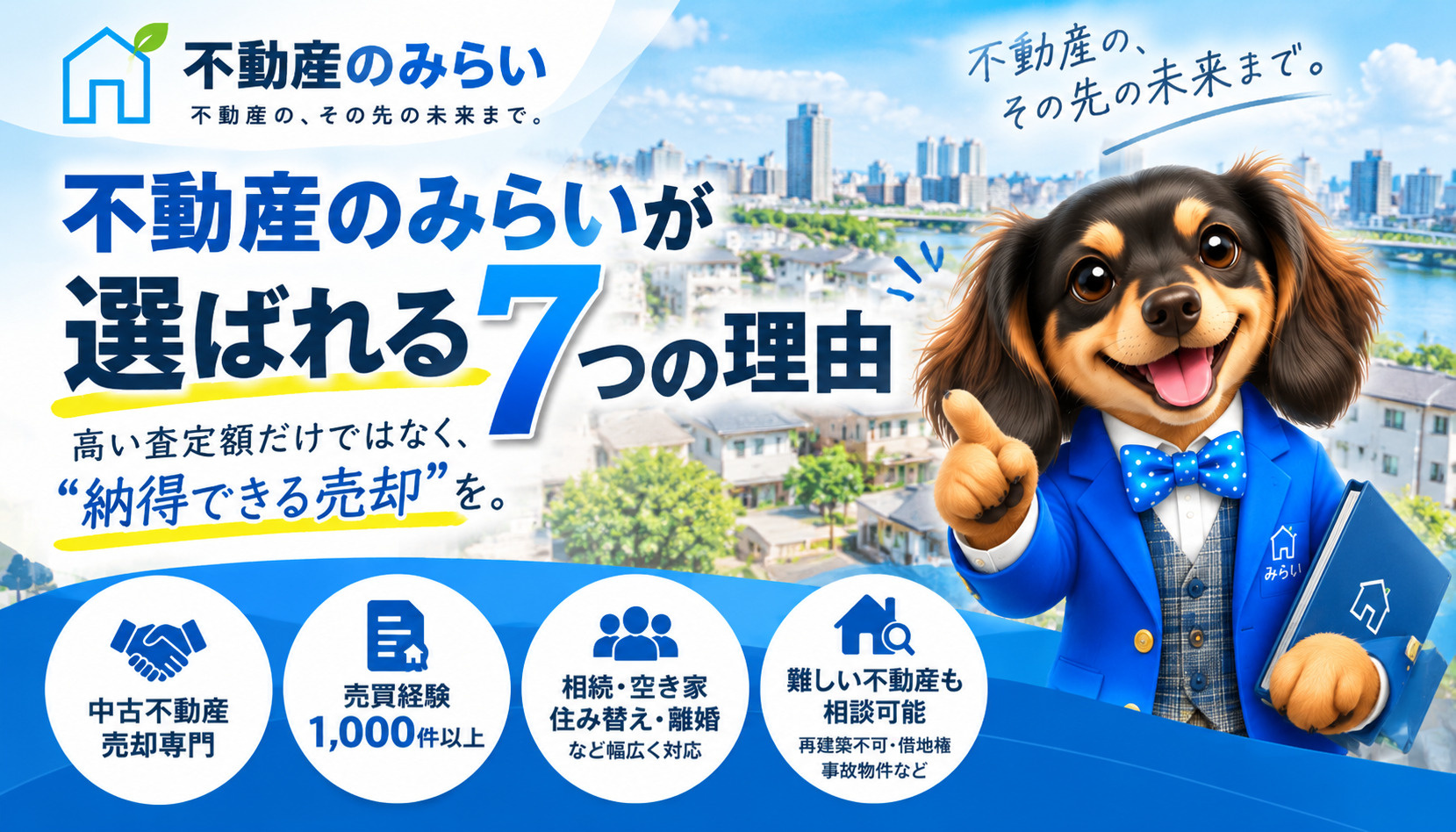 不動産のみらいが選ばれる理由｜「高く売る」だけではない7つの約束の画像