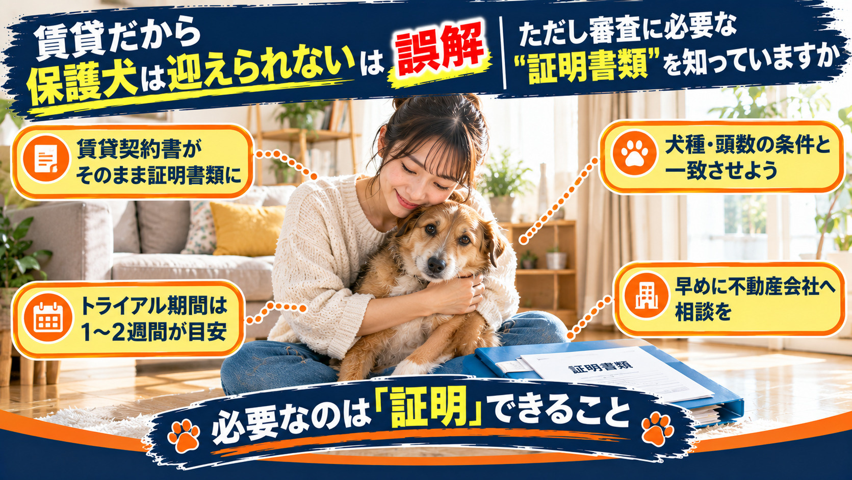   「賃貸だから保護犬は迎えられない」は誤解ただし審査に必要な