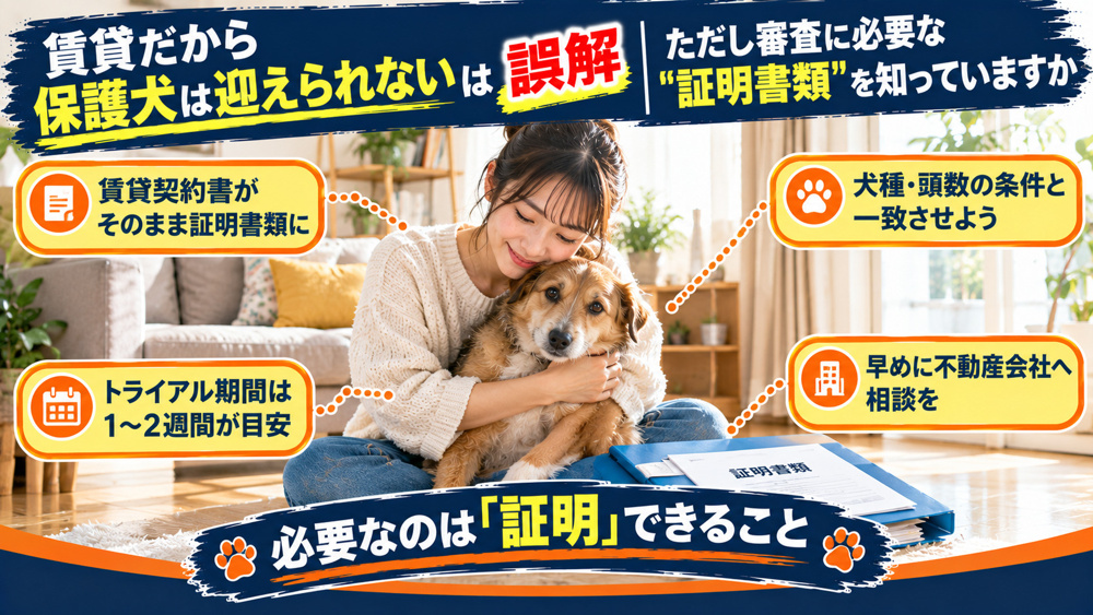   「賃貸だから保護犬は迎えられない」は誤解ただし審査に必要な