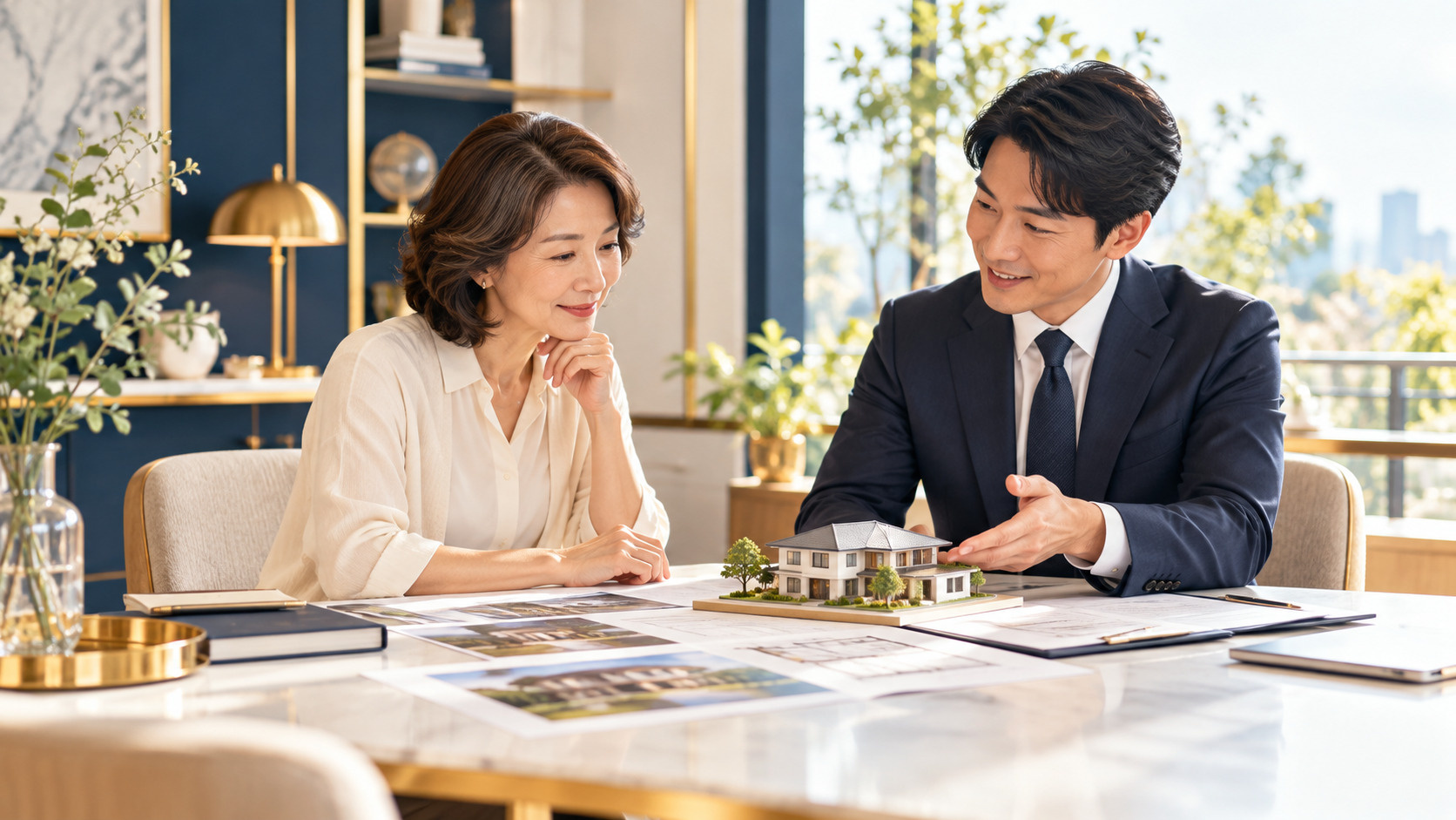 家の将来を相談するイメージ
