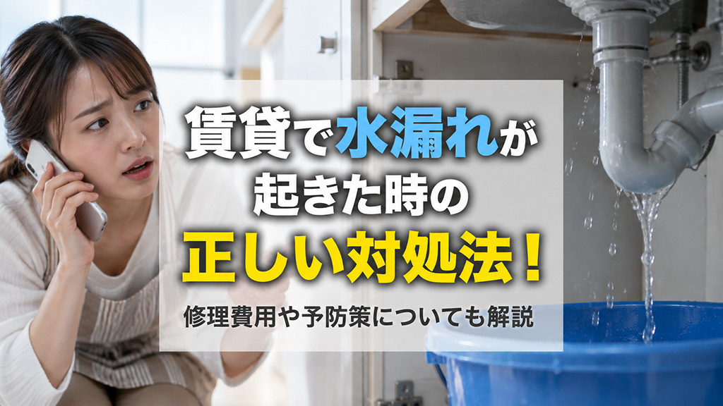 賃貸で水漏れが起きた時の正しい対処法！修理費用や予防策についても解説