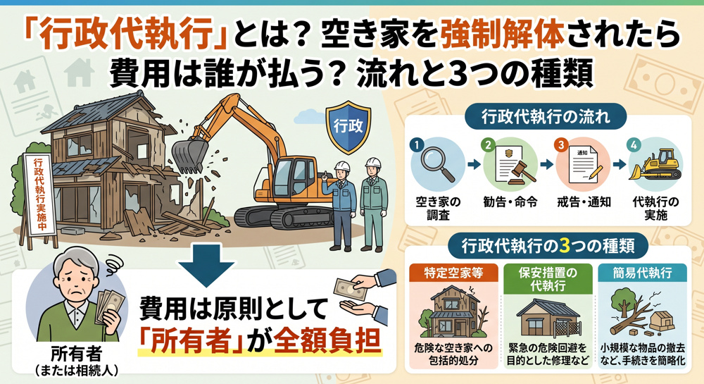 「行政代執行」とは？空き家の解体費用は誰が払う？の画像