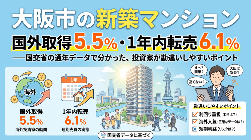 大阪市新築「国外取得5.5%」国交省データで見る注意点の画像