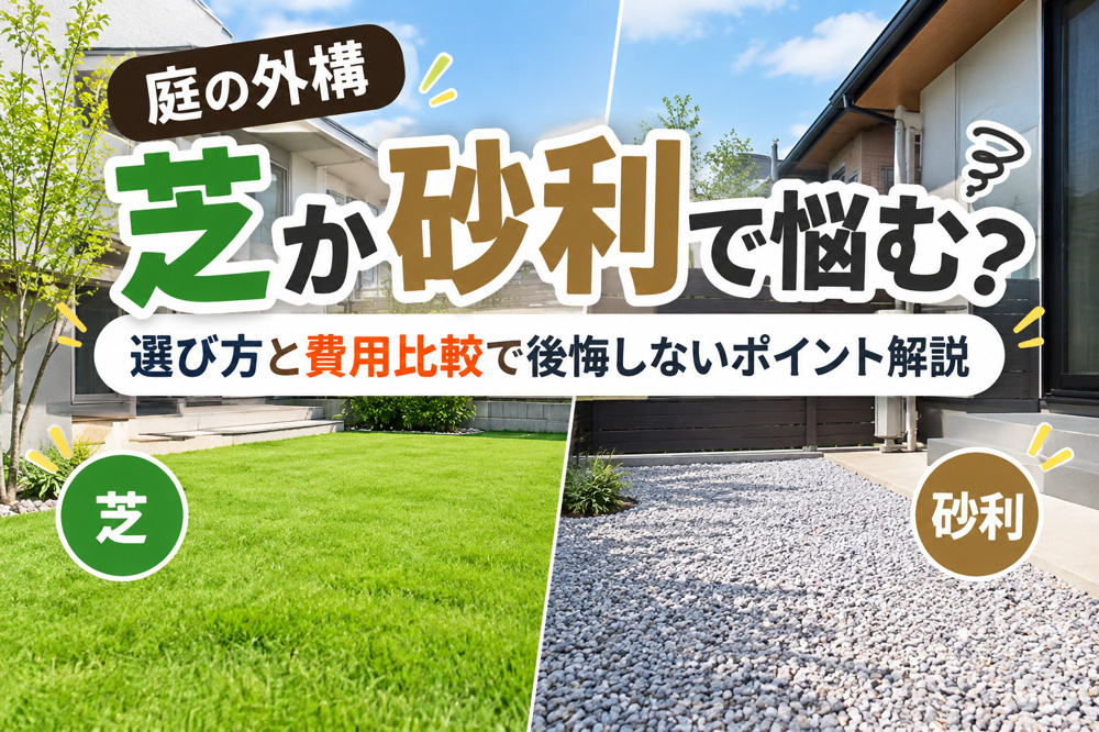 庭の外構で人工芝天然芝砂利に迷う？選び方と費用比較で後悔しないポイント解説の画像