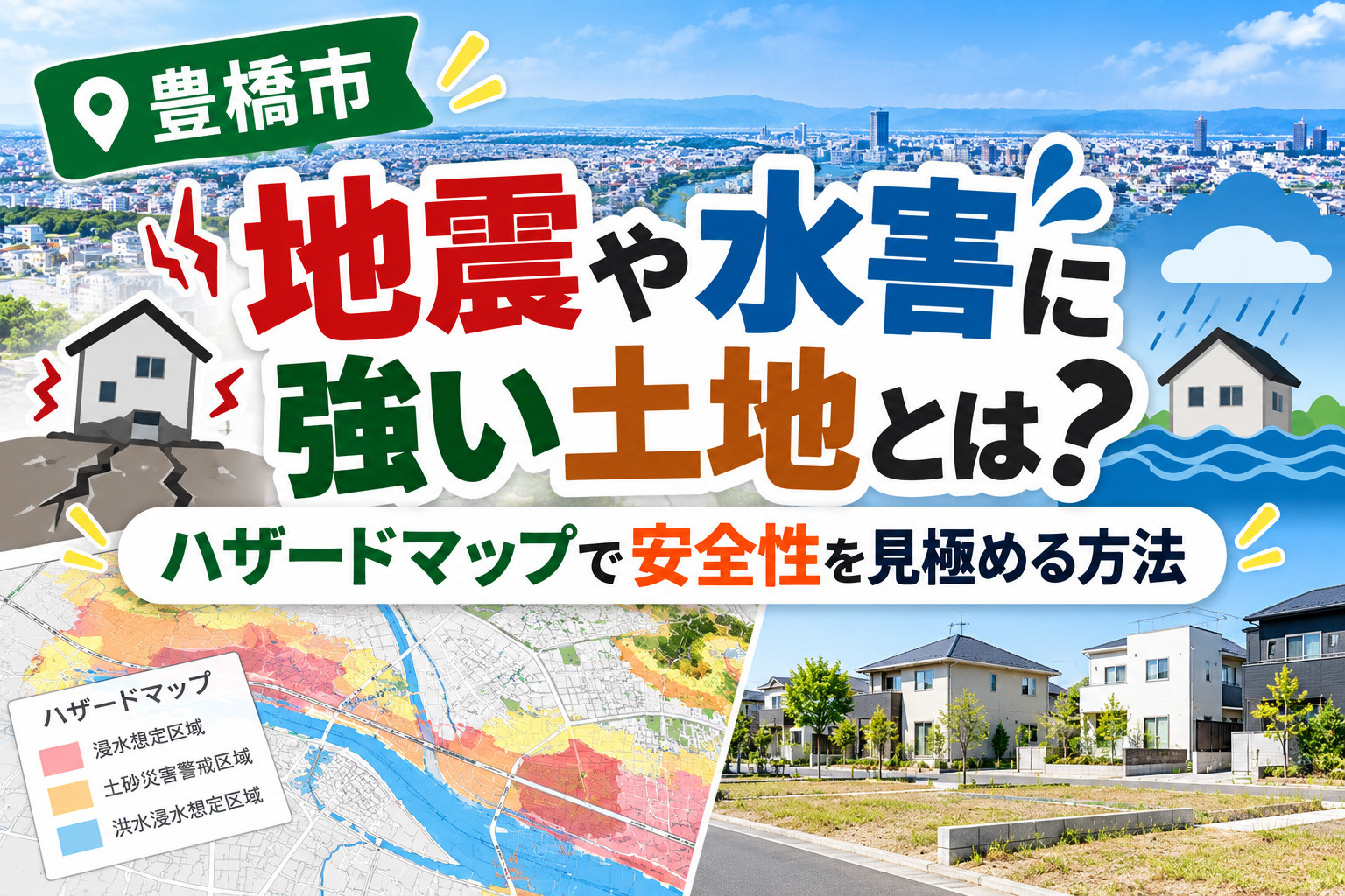 豊橋市で地震や水害に強い土地とは?ハザードマップで安全性を見極める方法の画像