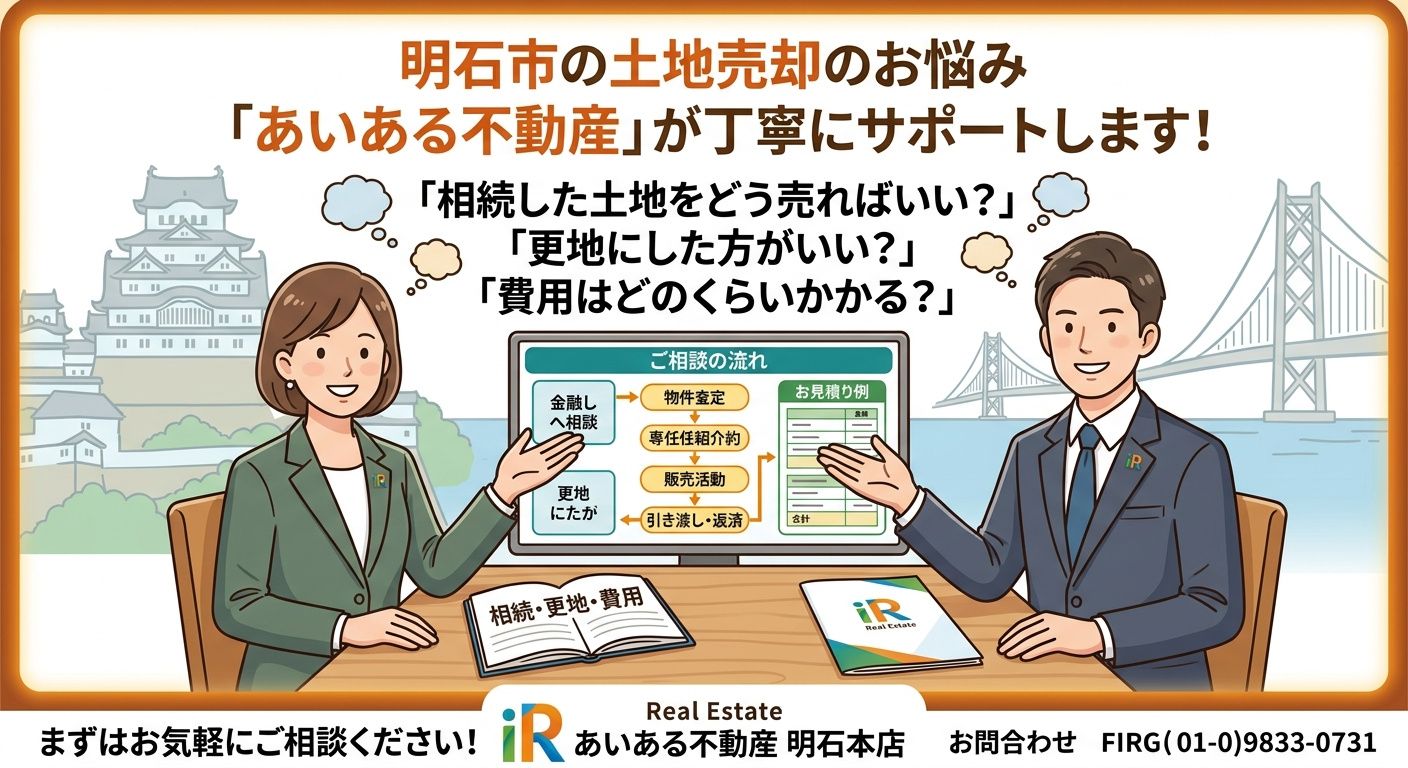 明石市の土地売却完全ガイド|相場・査定のポイント・売却の流れ・税金まで徹底解説の画像