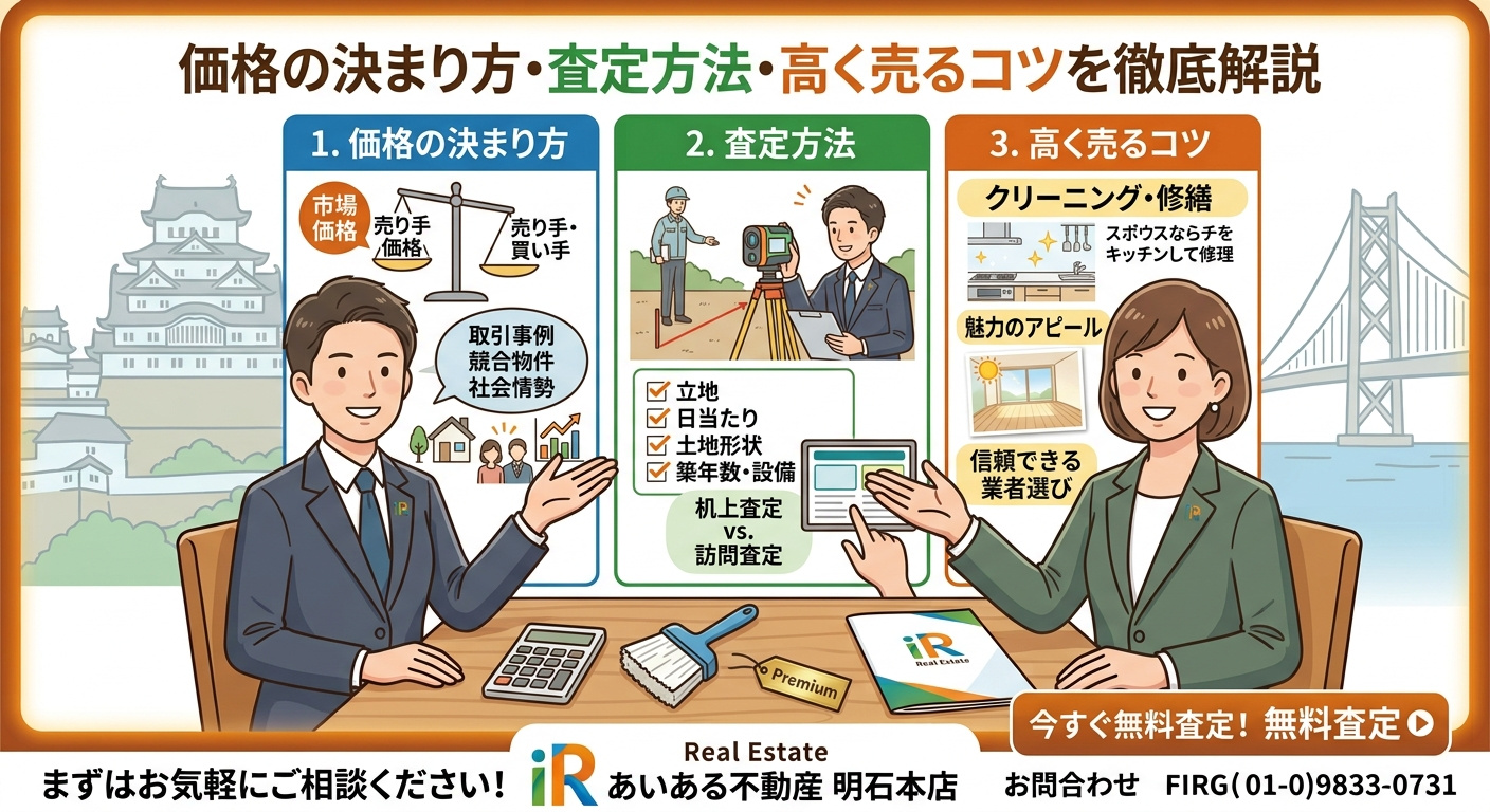 明石市で土地査定を依頼する前に知っておきたいこと|相場・方法・注意点まとめの画像