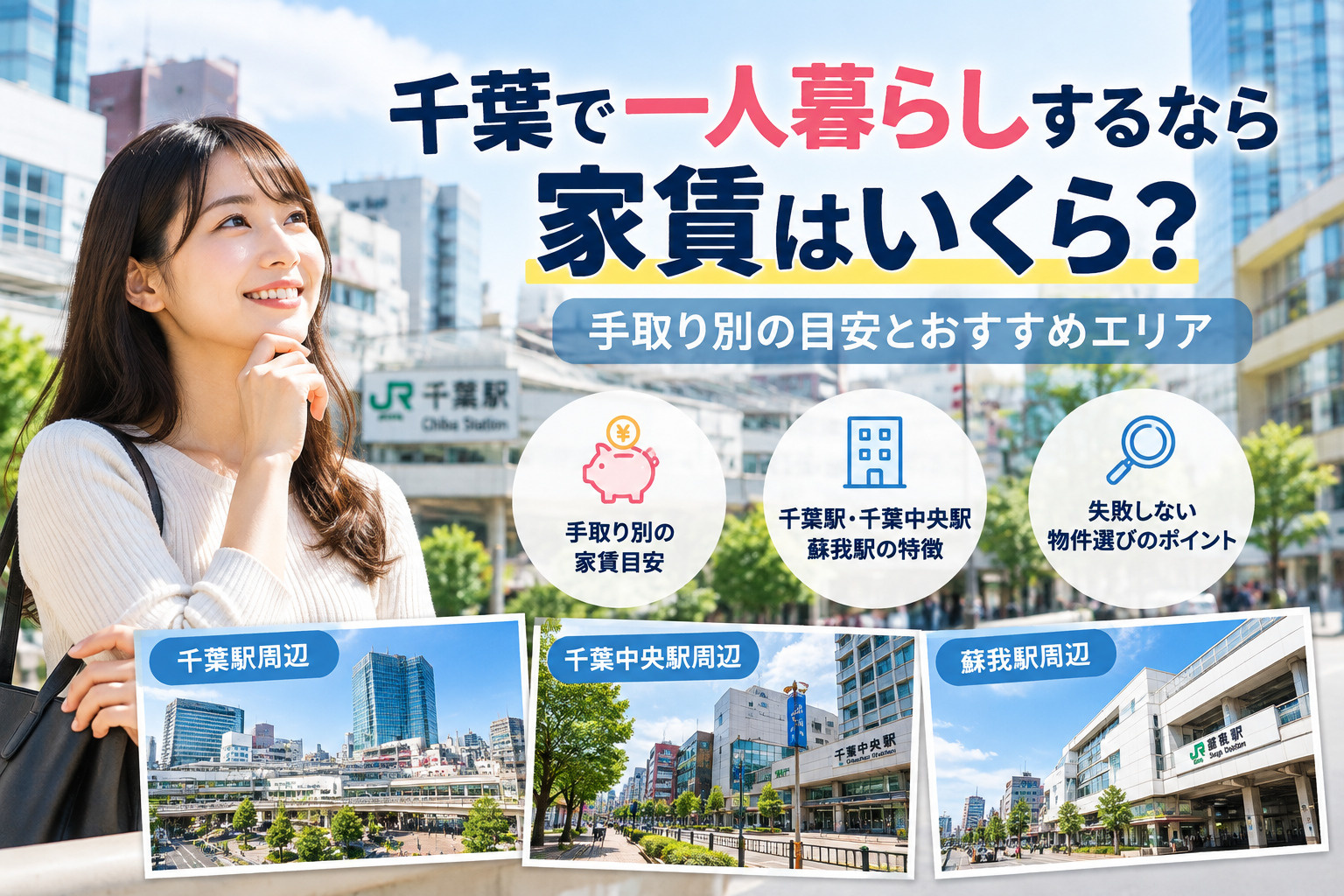 千葉で一人暮らしするなら家賃はいくら?手取り別の目安とおすすめエリアの画像