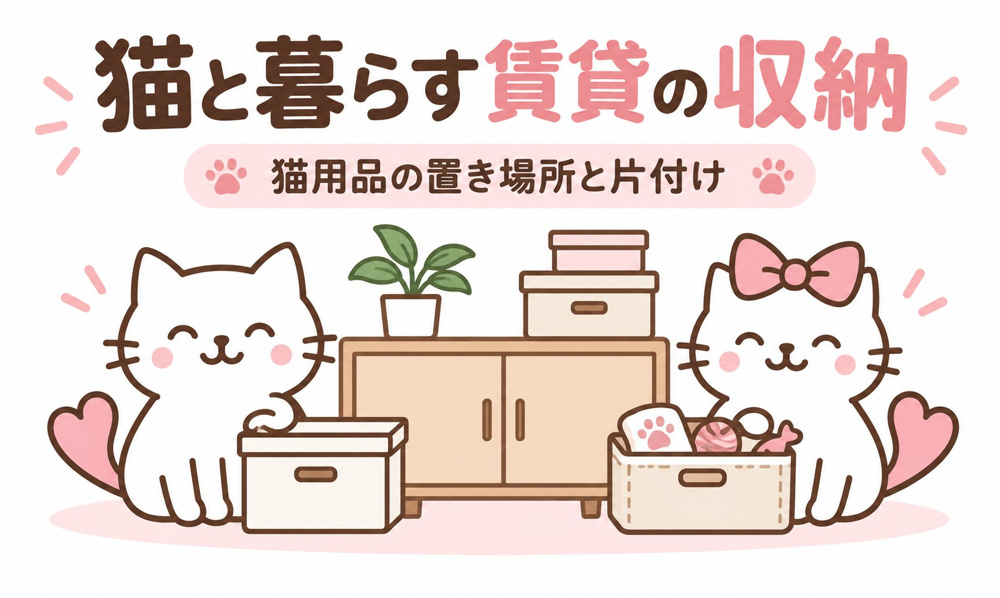 猫と暮らす賃貸の収納術｜猫用品の置き場所と内見で見る5つのポイントの画像
