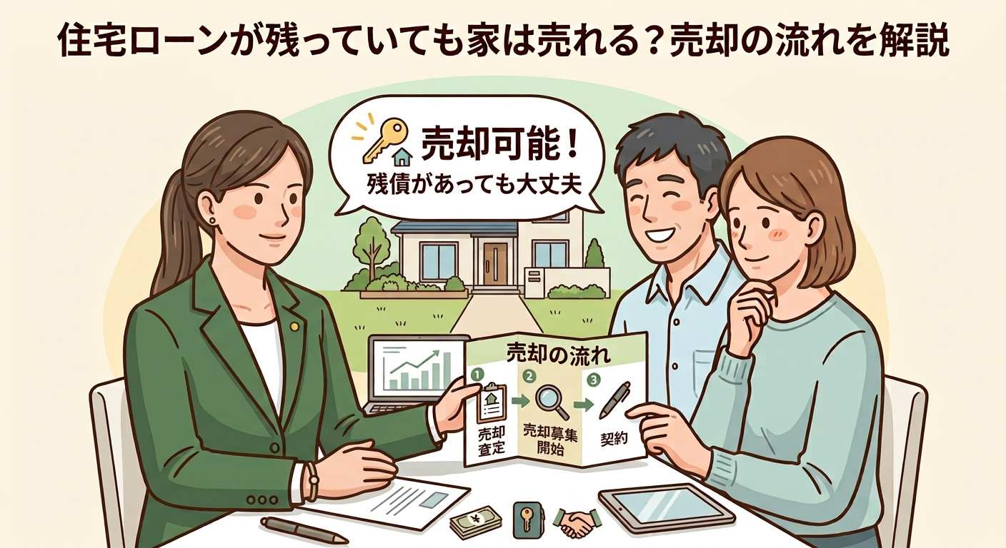 住宅ローンが残っていても家は売れる？売却の流れを解説の画像