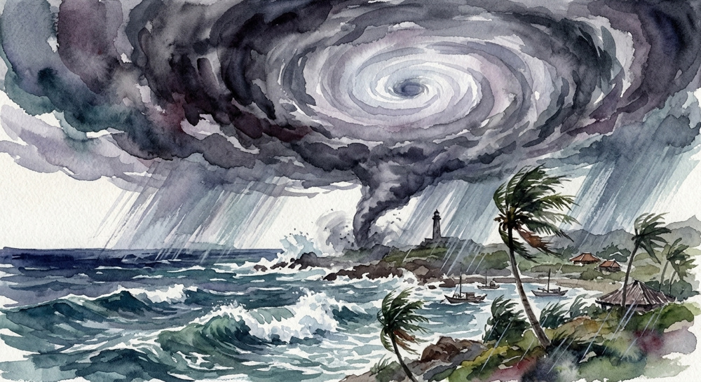 今日は　台風襲来の日　ですの画像