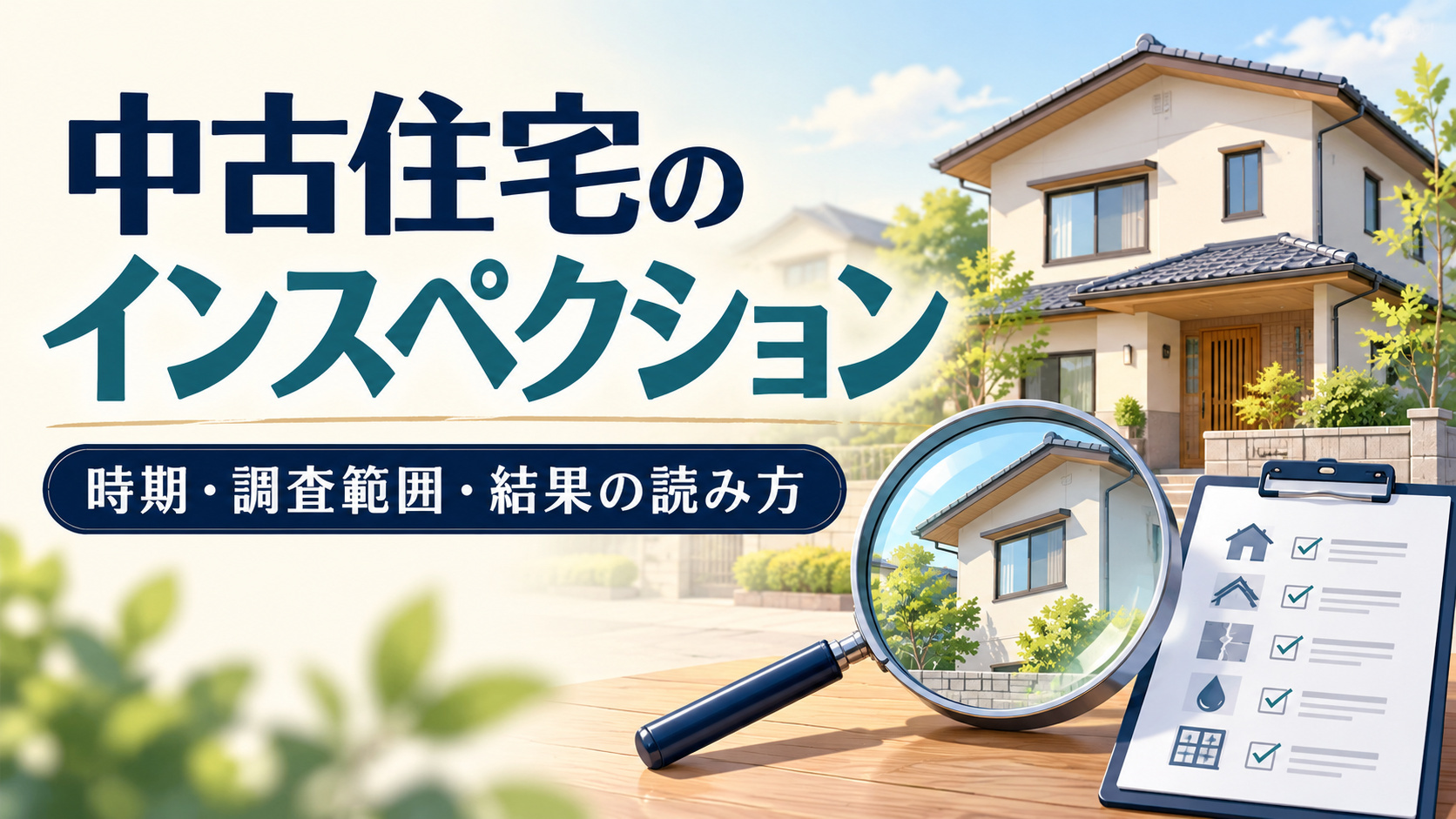 平塚市で中古住宅を買う前に|インスペクションの時期・調査範囲・結果の読み方の画像