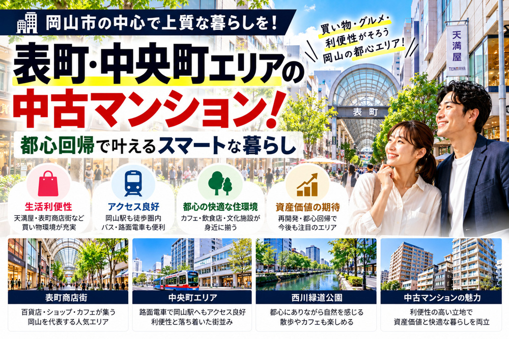 表町・中央町エリアの中古マンション！都心回帰で叶えるスマートな暮らしの画像