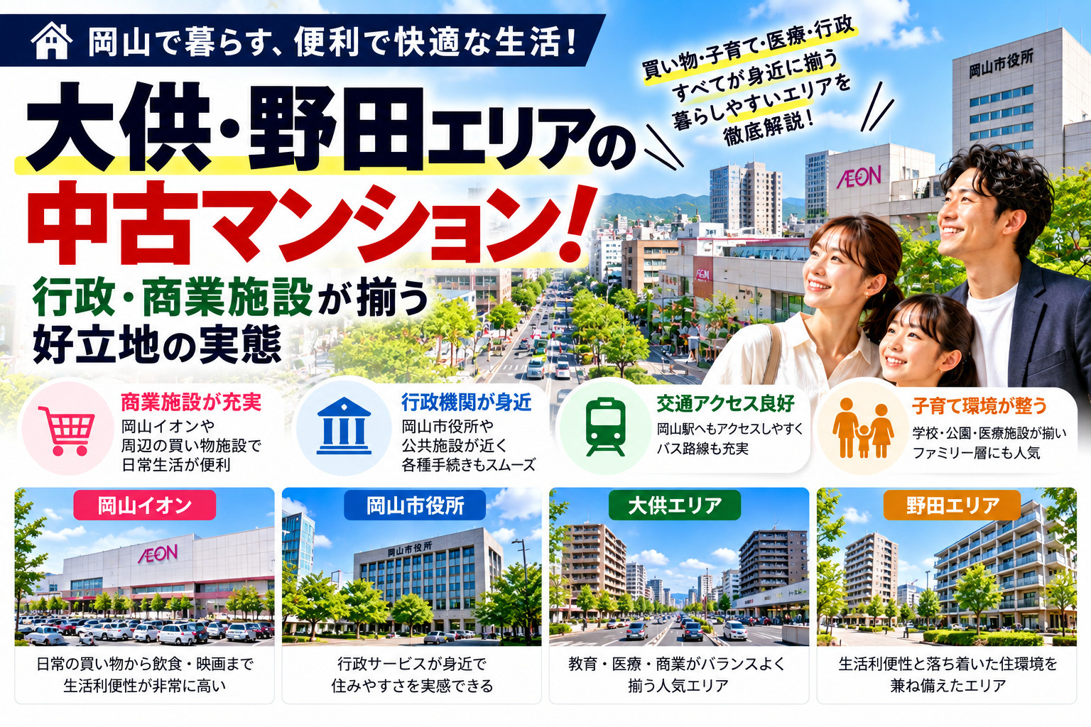 大供・野田エリアの中古マンション！行政・商業施設が揃う好立地の実態の画像