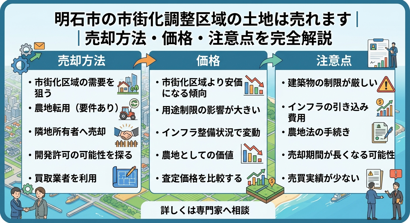 市街化調整区域でも売れます|明石市の土地売却を専門家がわかりやすく解説の画像