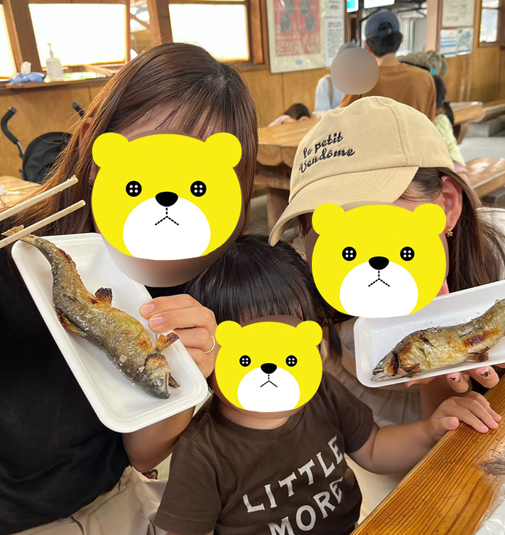鮎の掴み取り!!の画像